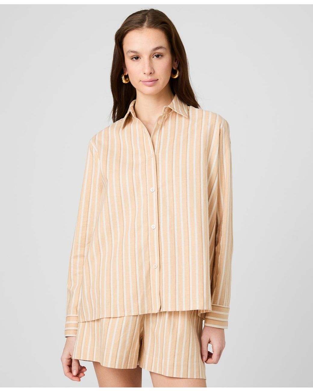 French Connection Natural D Shirt Striped Drawstring Pants