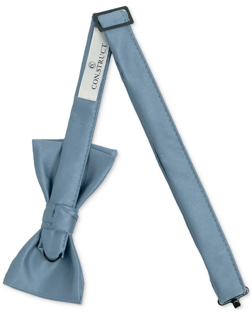 Con.struct Blue Satin Pre-tied Bow Tie for men