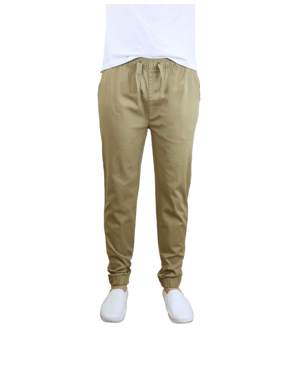Galaxy By Harvic Natural Basic Stretch Twill joggers for men