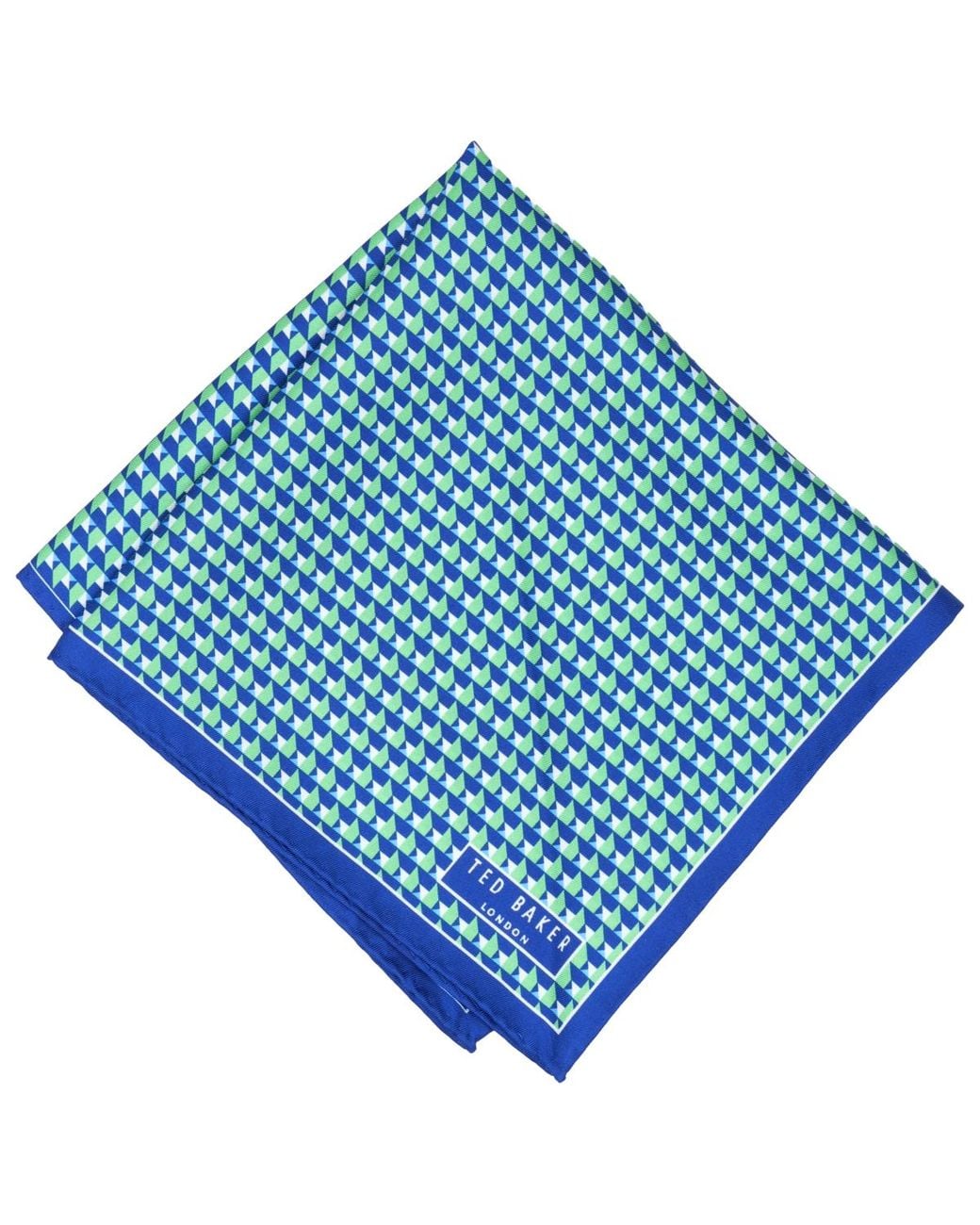 Ted Baker Blue Ted Baker Geometric Pattern Pocket Square for men