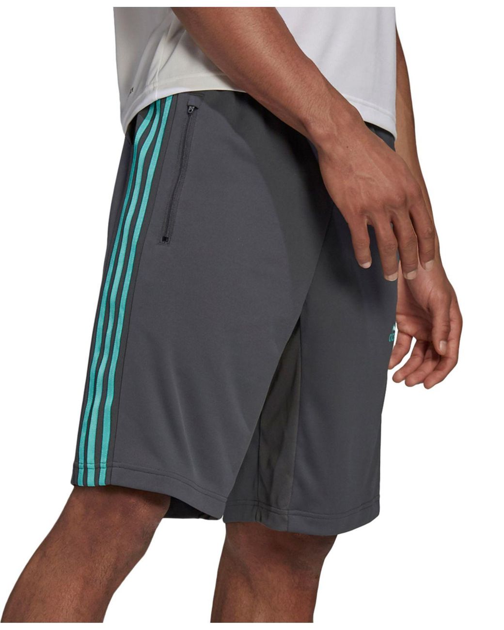 adidas Primeblue Designed 2 Move 10" 3-stripes Shorts in Gray for Men | Lyst