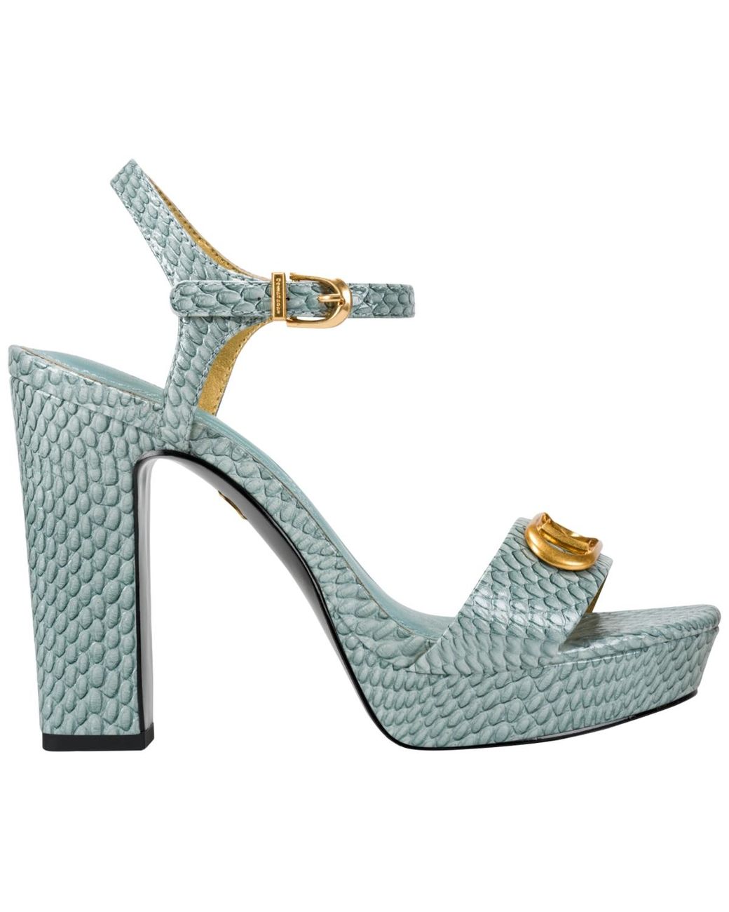 Donna Karan Blue Shepard Platform Sandals
