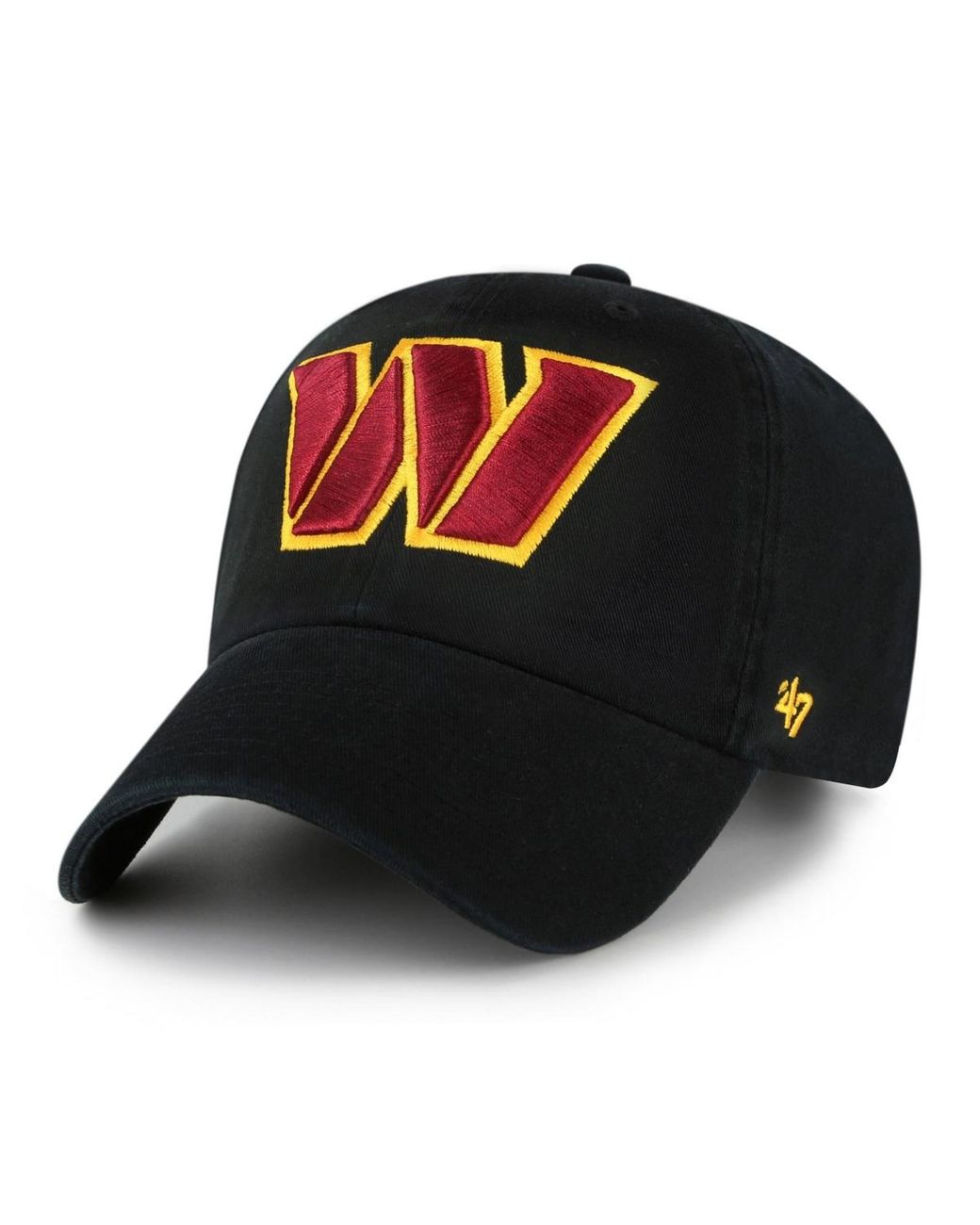 '47 Black Washington Commanders Adjustable Clean Up Hat for men