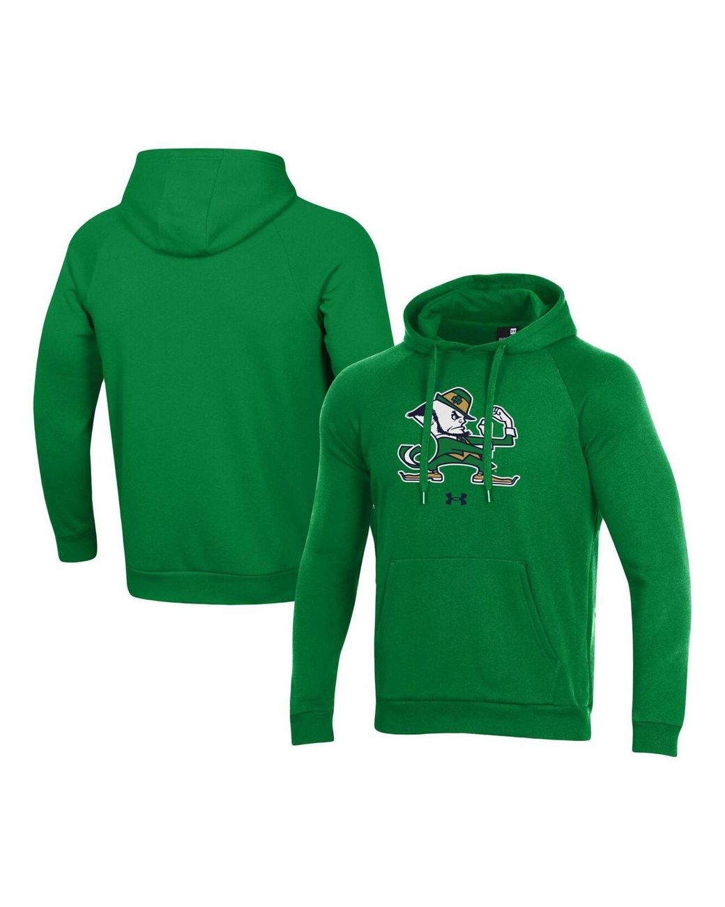 Under Armour Green Notre Dame Fighting Irish Mascot School Logo All Day ...