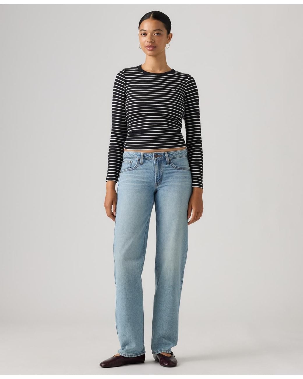 Levi's Blue Superlow Straight Bootcut Jeans
