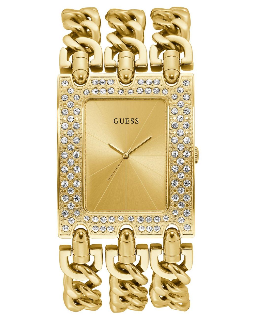 Guess Gold-tone Stainless Steel Chain Bracelet Watch 39x47mm in Metallic -  Lyst