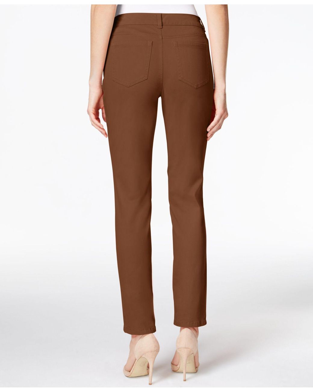 Charter Club Denim Petite Bristol Skinny Ankle Jeans, Created For Macy's in  Copper Cognac (Brown) | Lyst