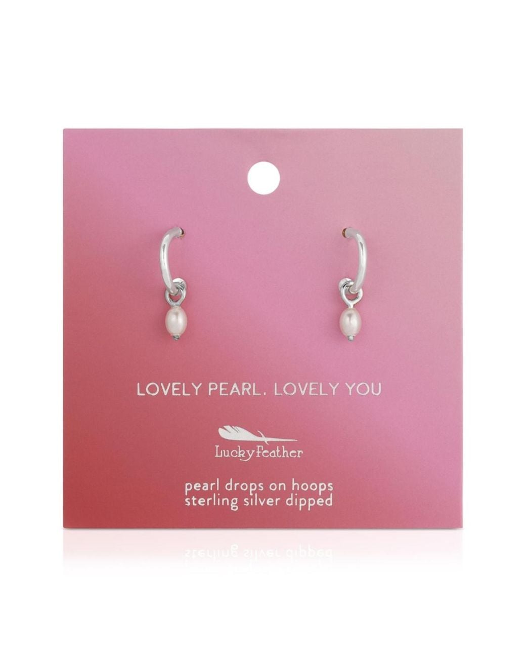 Lucky Feather Pink Hoops