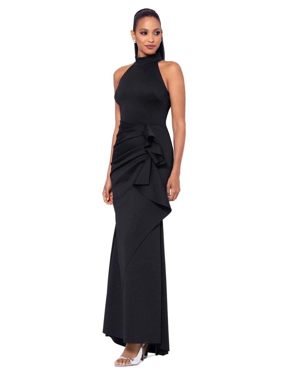 Xscape Ruffled Sleeveless Scuba Fit & Flare Dress in Black | Lyst Xscape Ruffled Sleeveless Scuba Fit & Flare Dress in Black | Lyst