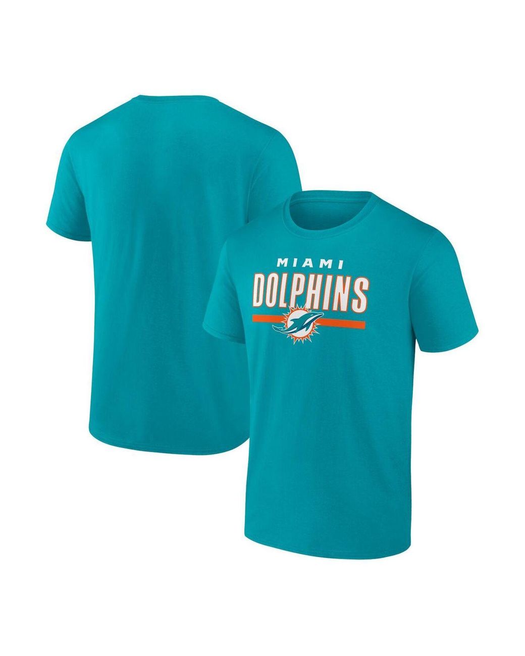 Men's Miami Dolphins Fanatics Branded Orange/Heathered Gray Big & Tall  Two-Stripe Tri-Blend Raglan T-Shirt