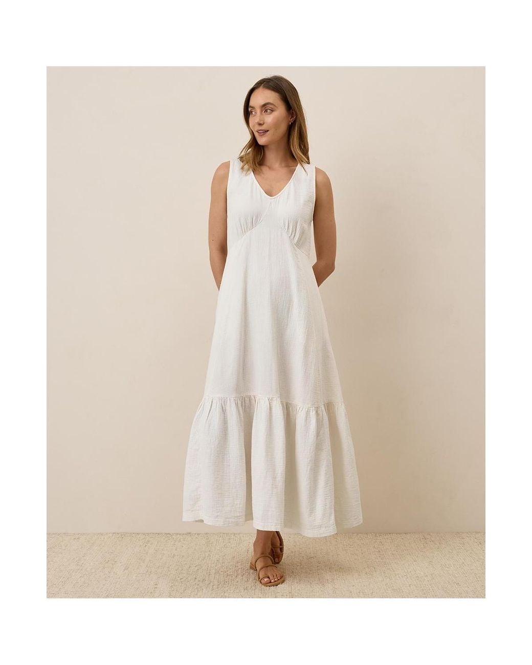 cotton bandhani dress designs Handmade Tiered Swing Color:632- Black / White ESPRESSO Women's Long Dress Maxi