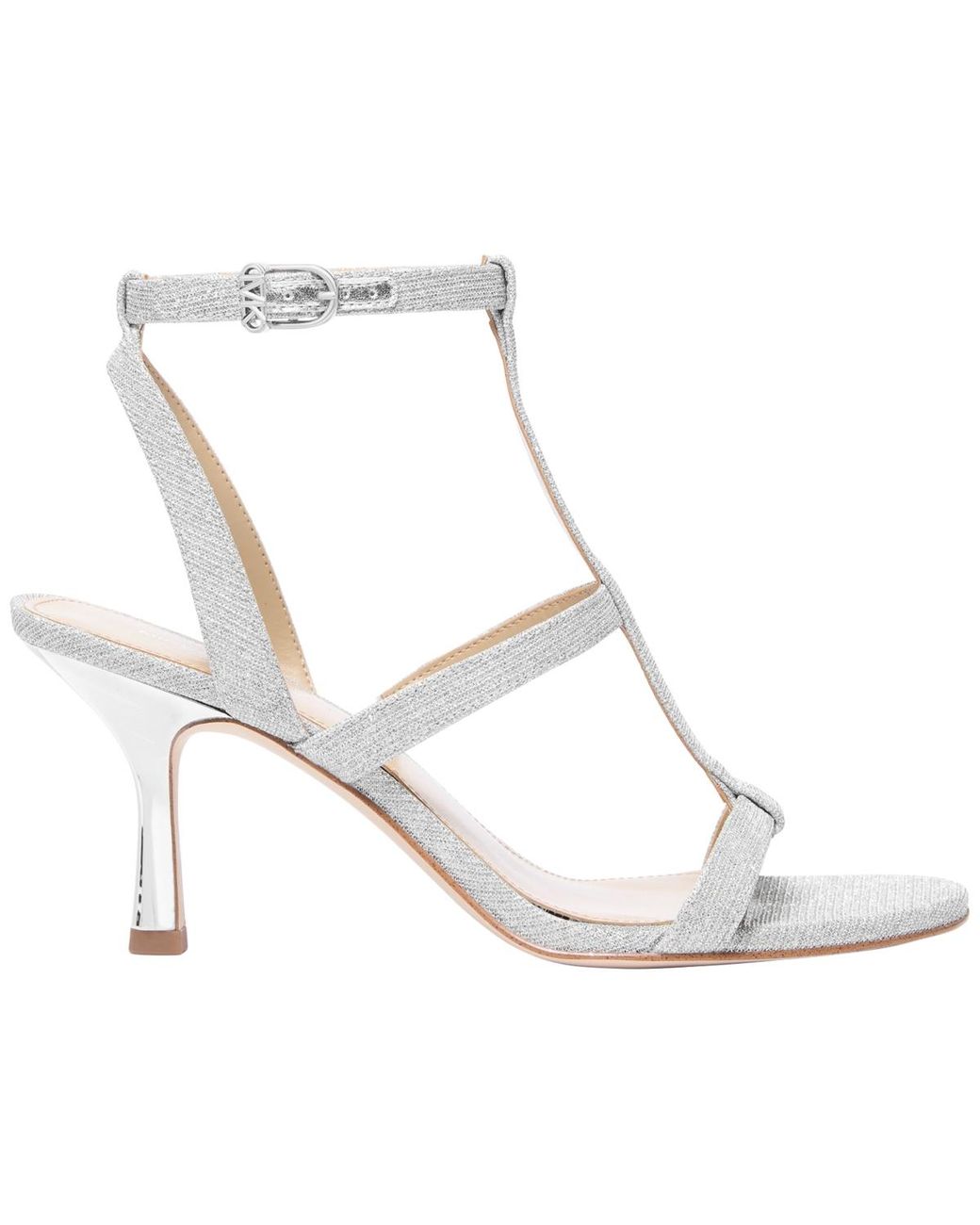 Michael Kors White Open Toe Nara Mid Sandals