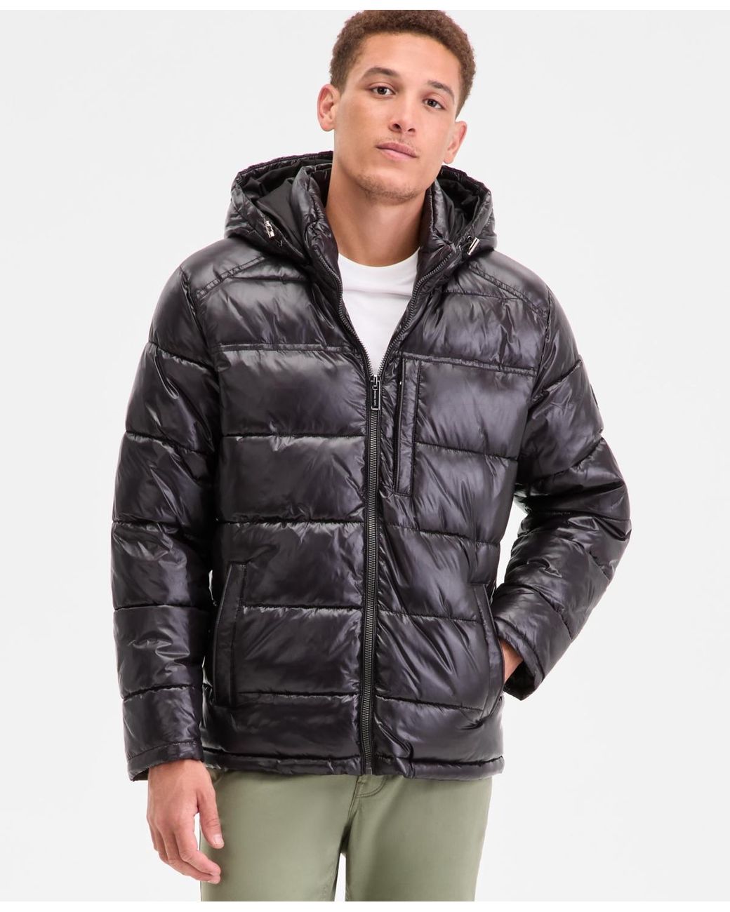 Michael Kors Gray Puffer Jacket for men