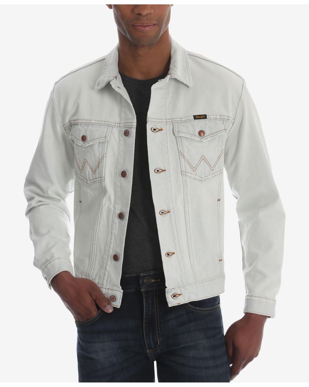 Wrangler Men's Western Jean Jacket in White for Men | Lyst