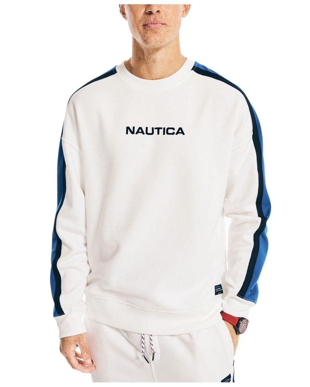 Nautica Sustainably Crafted Colorblock Sweatshirt for Men Lyst