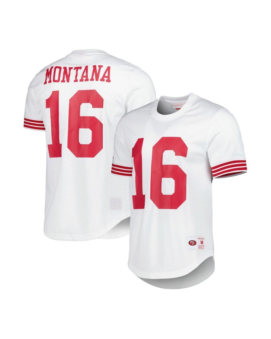 Mitchell & Ness Joe Montana White San Francisco 49ers Retired Player ...