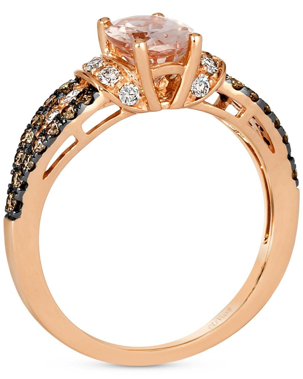 Le Vian ® Peach Morganite (7/8 Ct.  Diamond (1/2 Ct. Ring In  14k Rose Gold in Pink Lyst