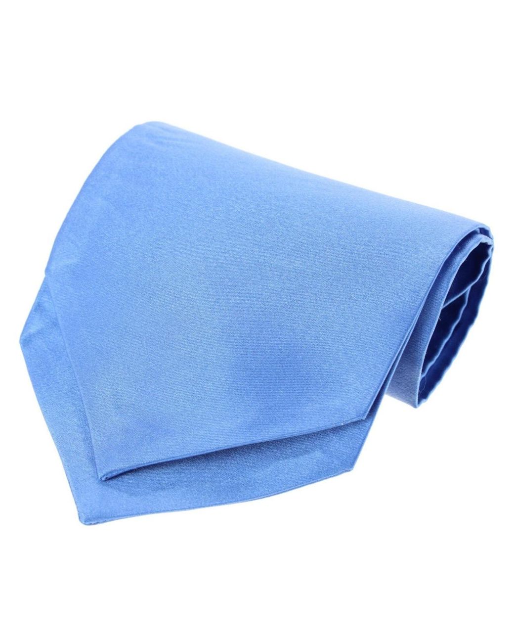 Trafalgar Blue Grant Solid Colored Silk Ascot for men