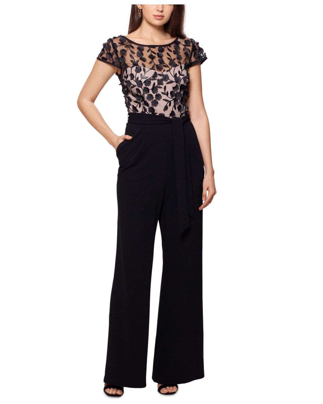 floral applique jumpsuit