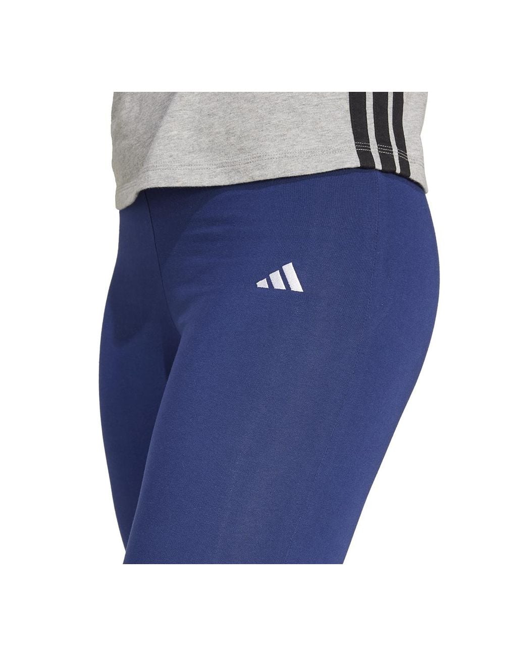 Adidas Blue Essentials Small Logo Flared leggings