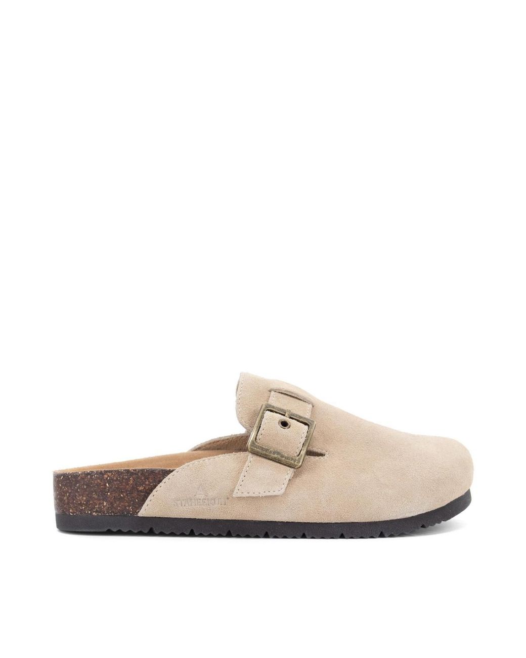 Staheekum White Crescent Buckle Clog