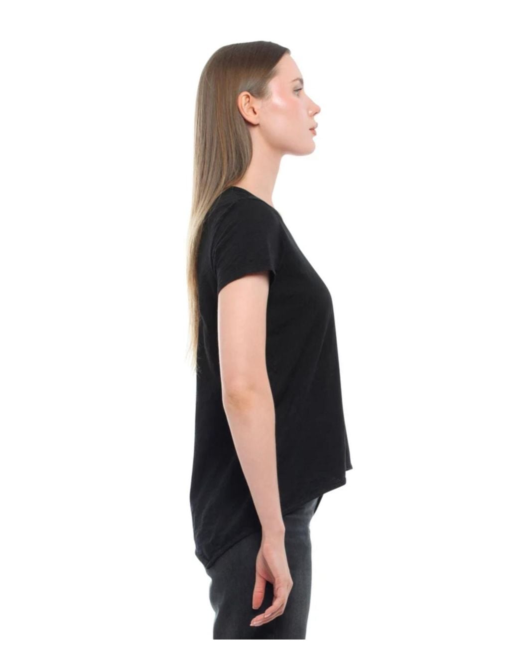 Wilt Black Short Sleeve Shrunken Boyfriend Tee