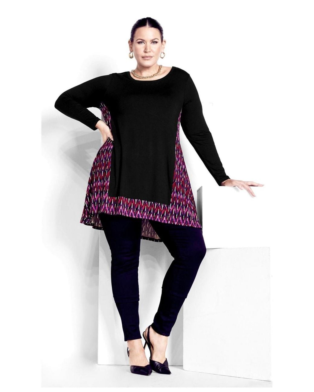 Avenue Black Plus Size Elsa Tunic