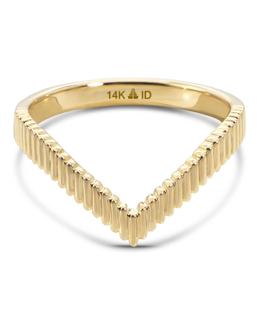 DEVATA Metallic Crown Wishbone Ring