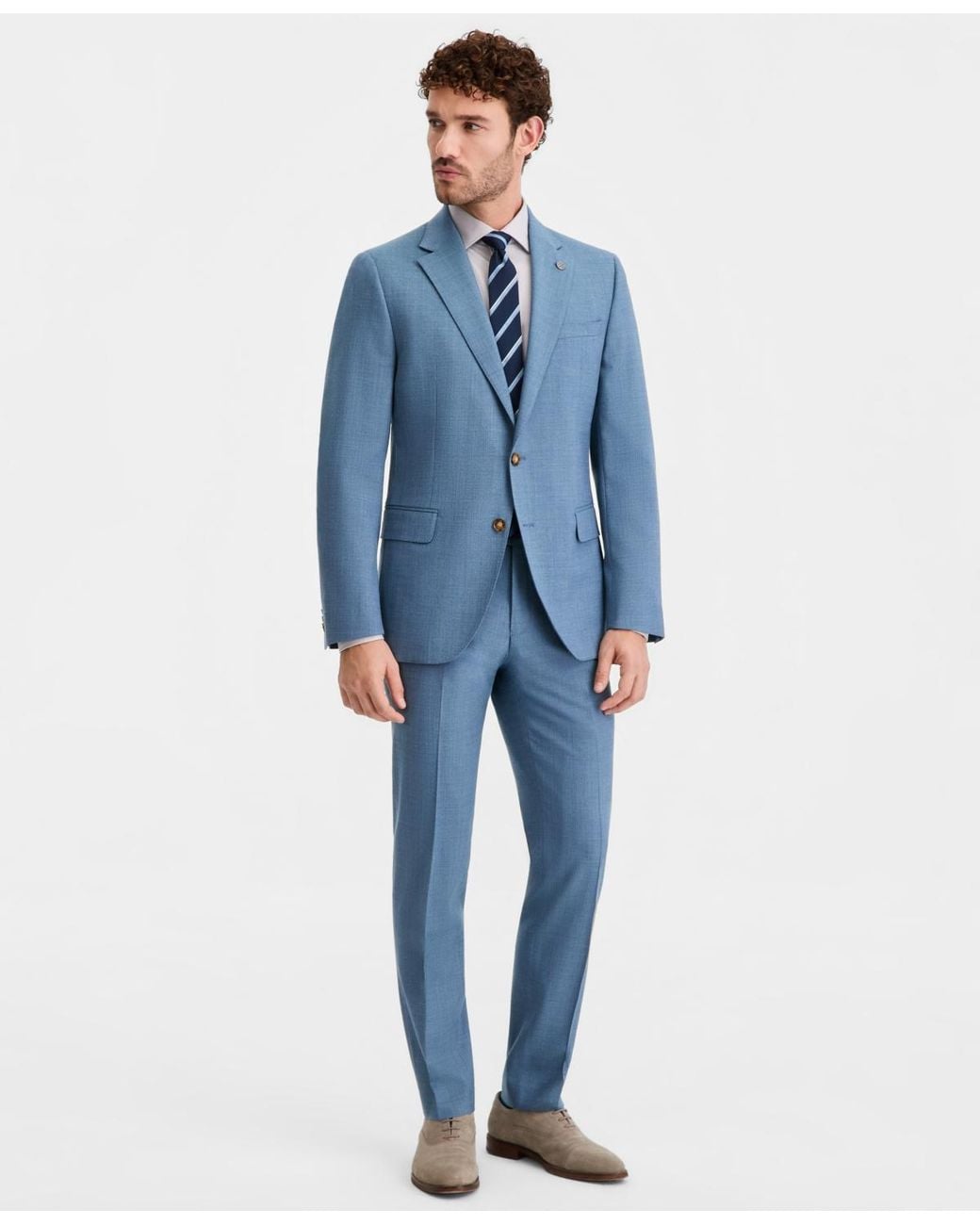 Ted Baker Blue Ted By Modern-fit Wool-blend Solid Suit Separates Jacket for men