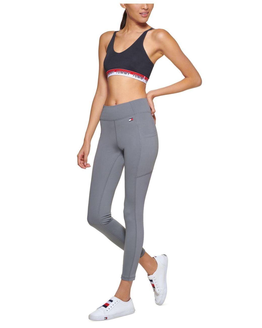 Tommy Hilfiger Synthetic Sport Highrise Side Pocket Ribbedinset Full