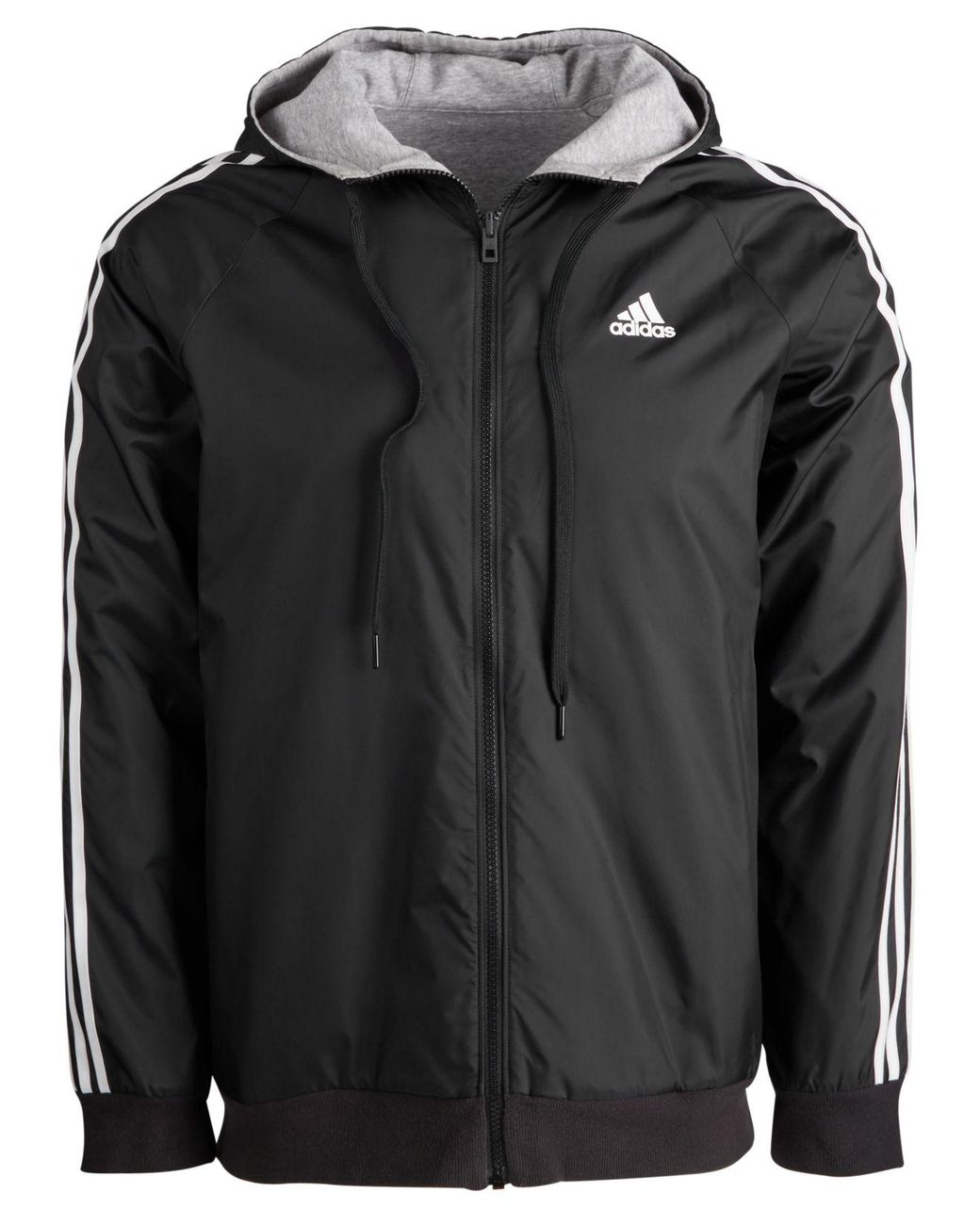 adidas Synthetic Reversible Hooded Jacket in Black for Men | Lyst