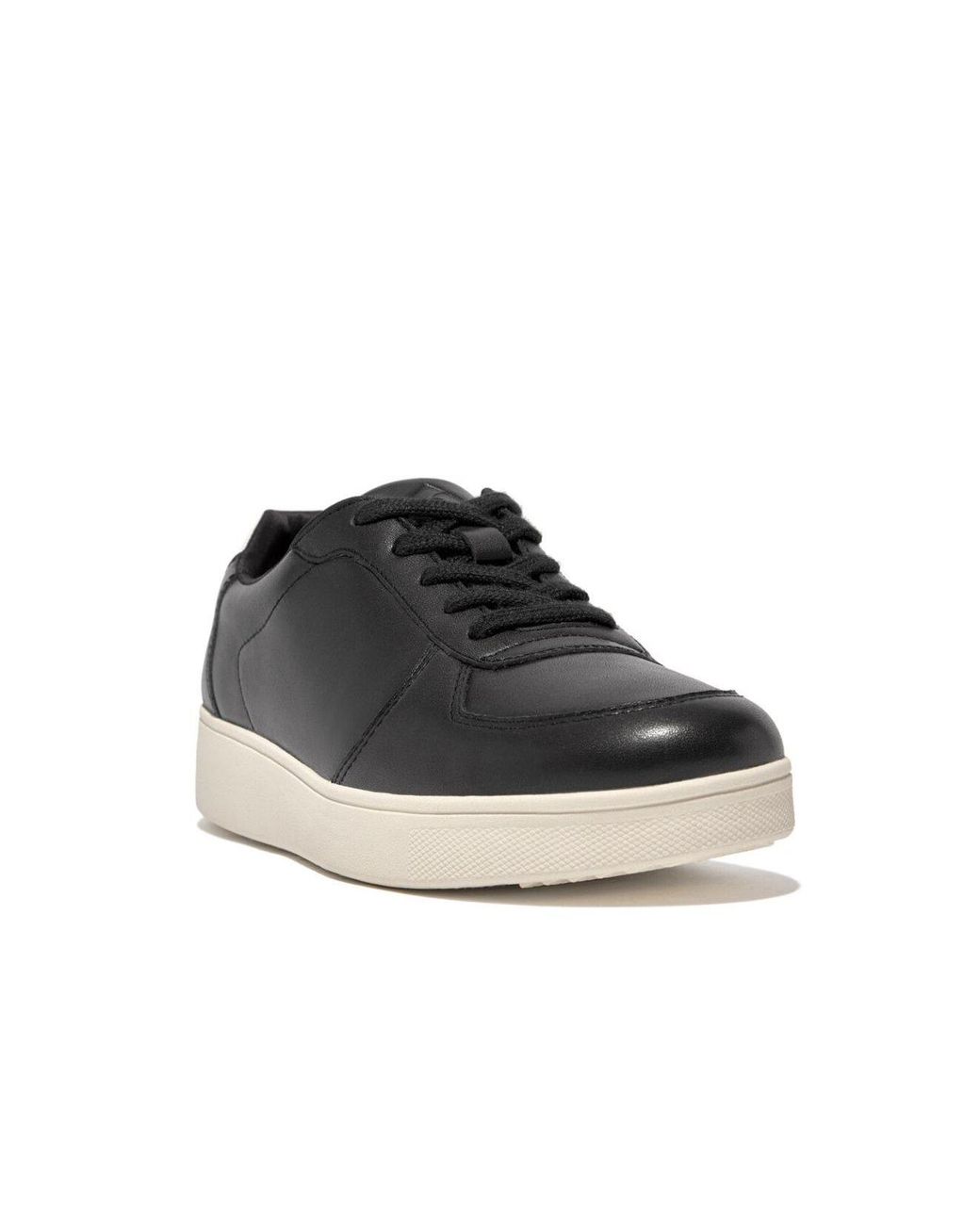 fitflop black leather trainers