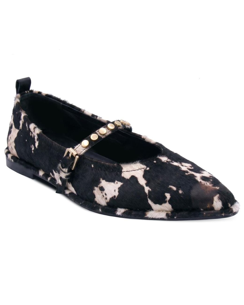 Ash Black Bella Studs Slip-on Flats