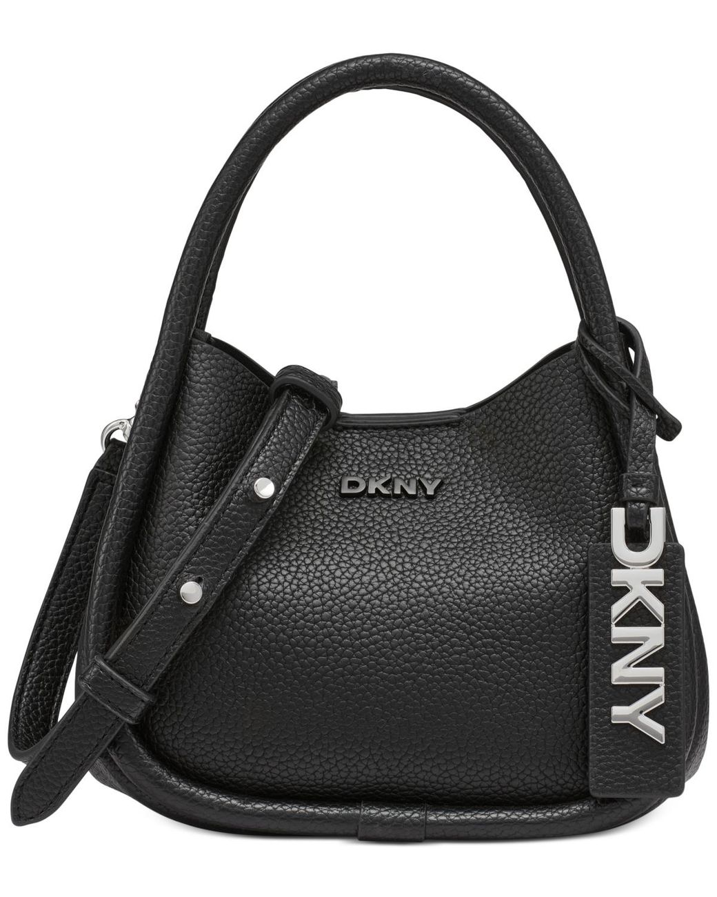 DKNY Capri Mini Hobo Crossbody Bag in Black | Lyst