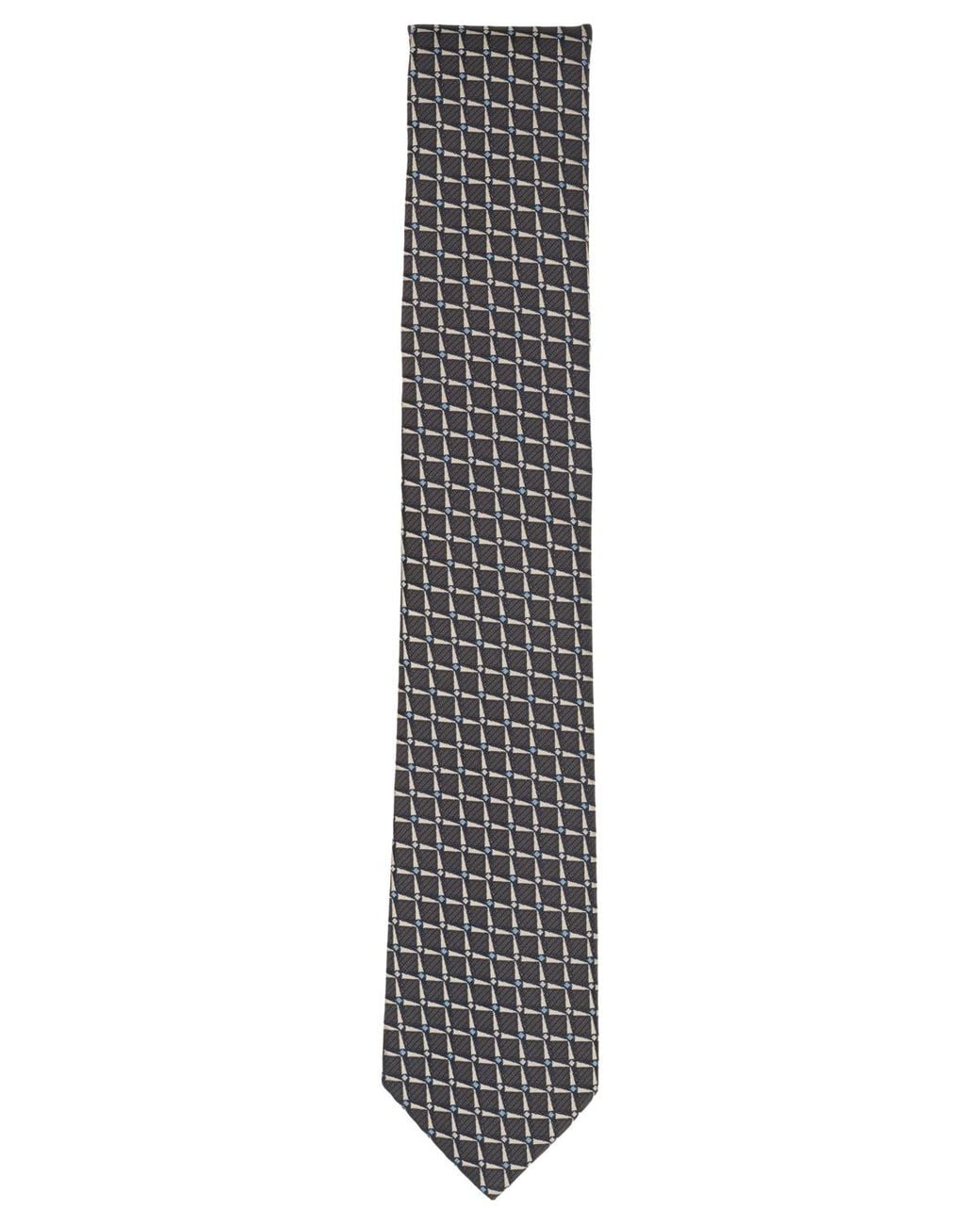Alfani Gray Check Pattern Slim Tie for men