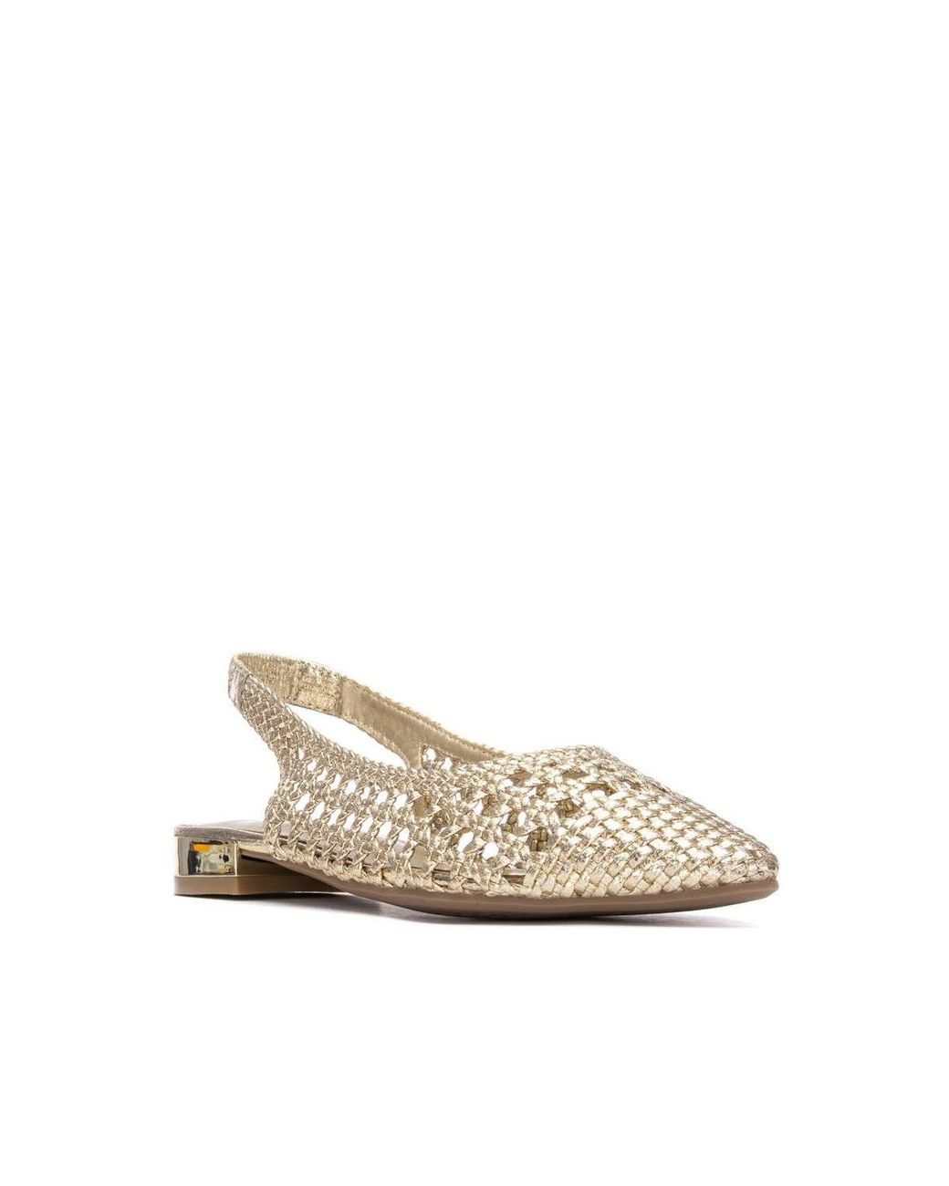 Xti Natural Slingback Braided Flats