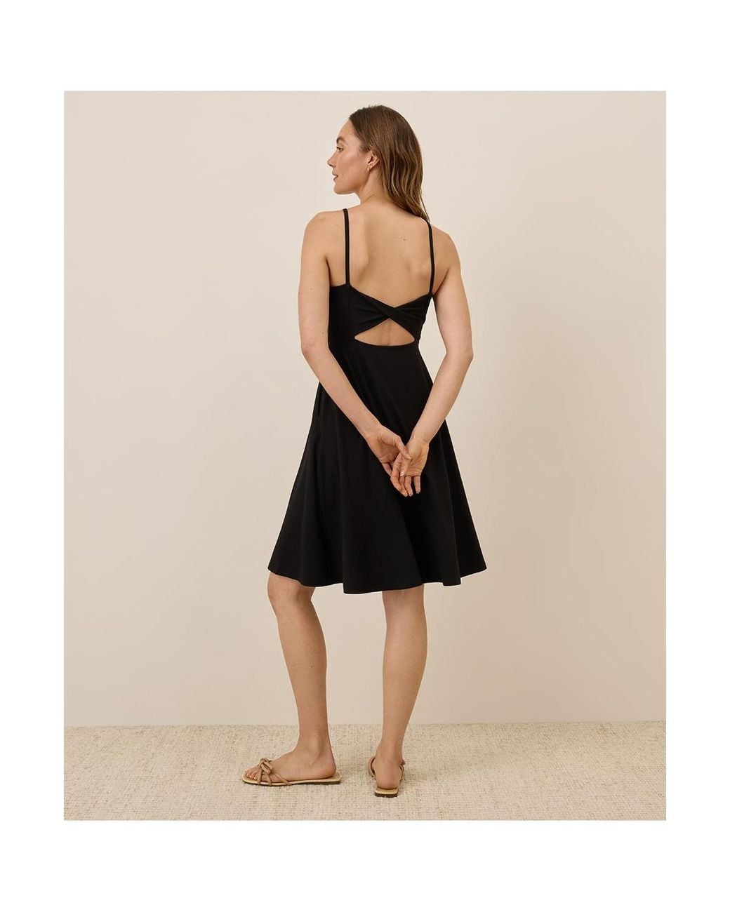 slim fit dress slacks 100% Cotton Black Midi Dress - All Dresses