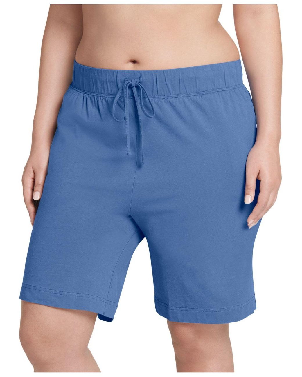 Jockey Plus Size Cotton Bermuda Sleep Shorts in Blue Wash (Blue) Lyst