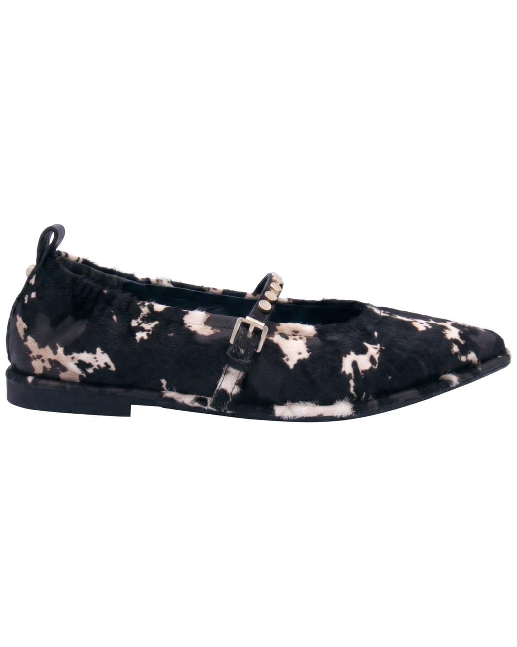 Ash Black Bella Studs Slip-on Flats