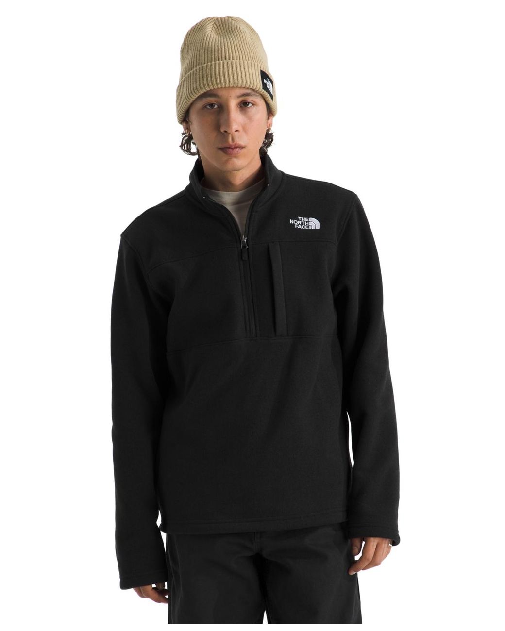 The North Face Black Gordon Lyons Quarter Zip Jacket for men