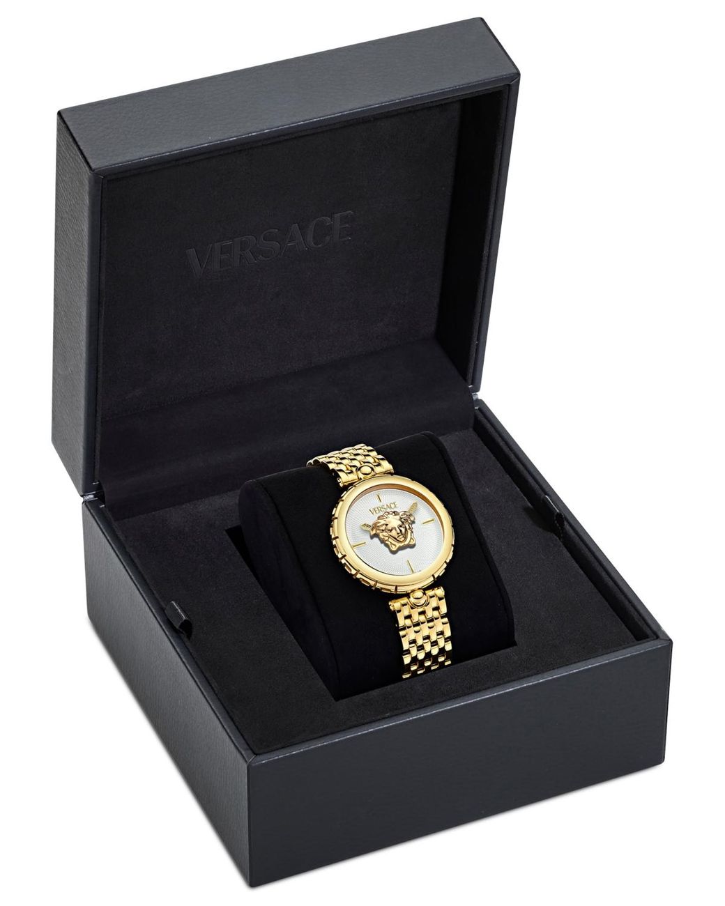 Versace Metallic Swiss Medusa Heritage Gold Ion Plated Bracelet Watch 38mm