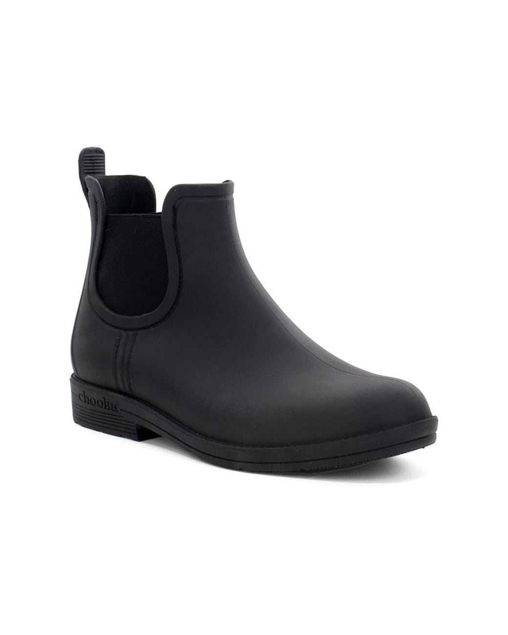 Chooka Black Modern Chelsea Rain Boot