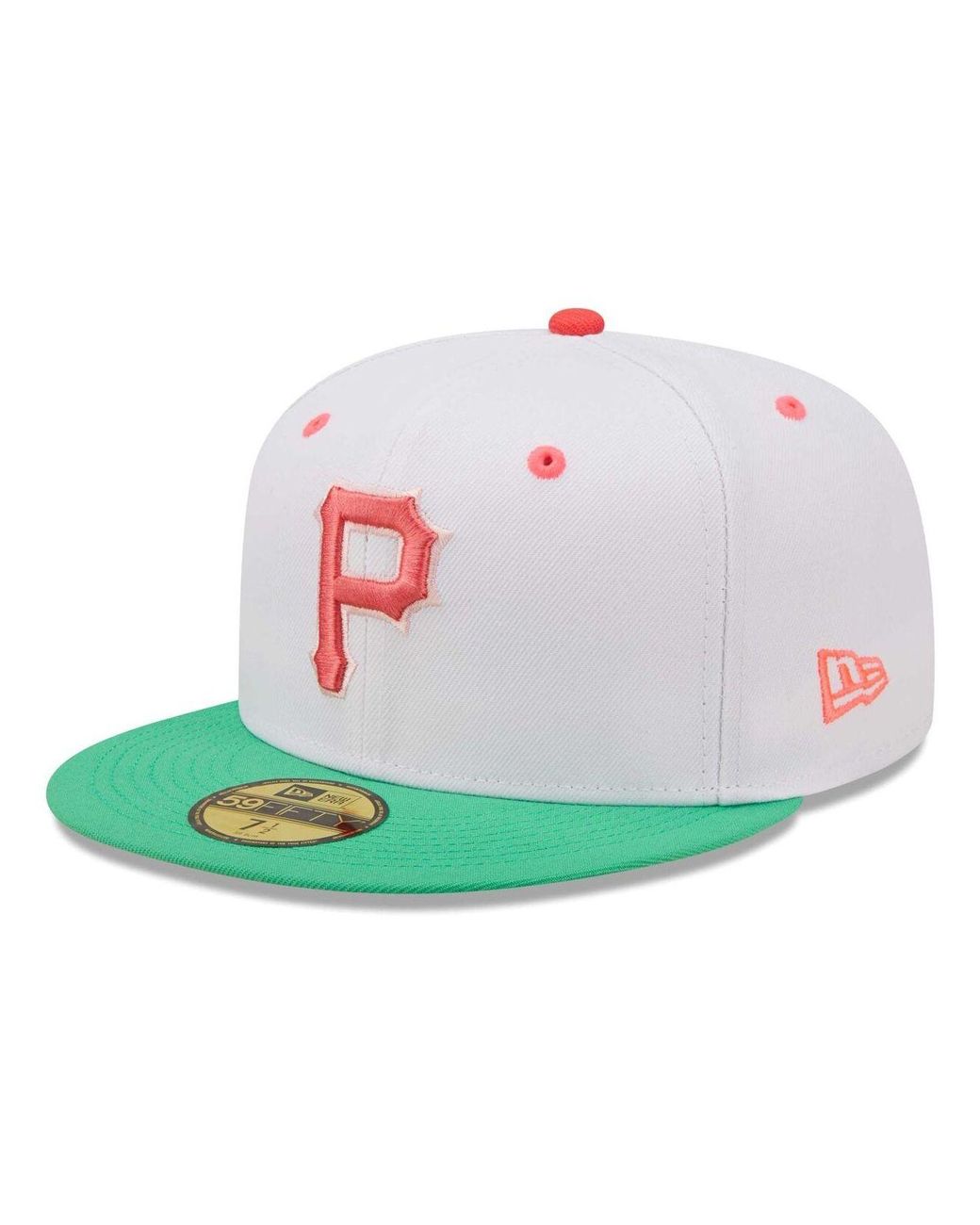 Men's New Era White/Green Pittsburgh Pirates 76th World Series Watermelon Lolli 59FIFTY Fitted Hat