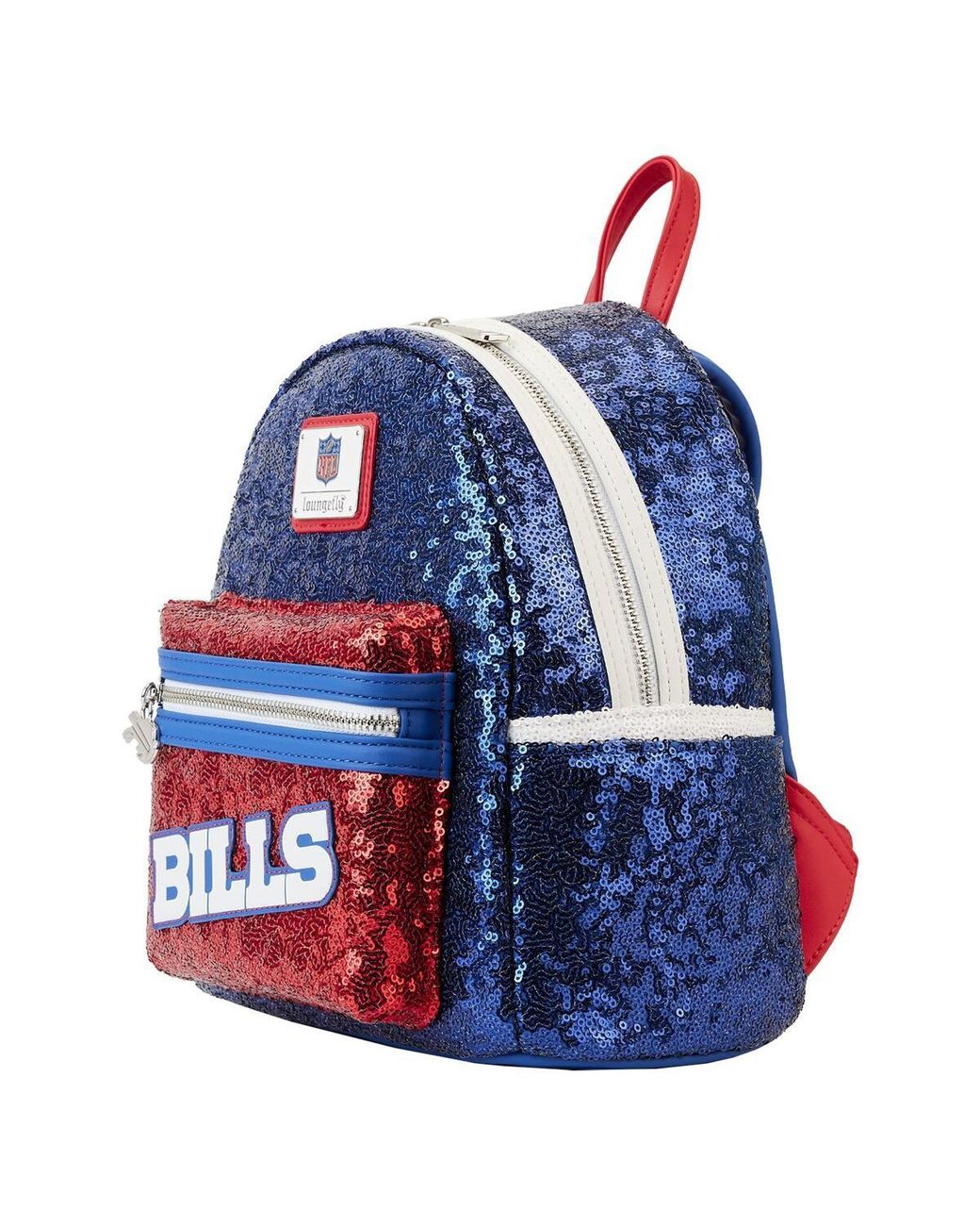 Loungefly Blue And Buffalo Bills Sequin Mini Backpack
