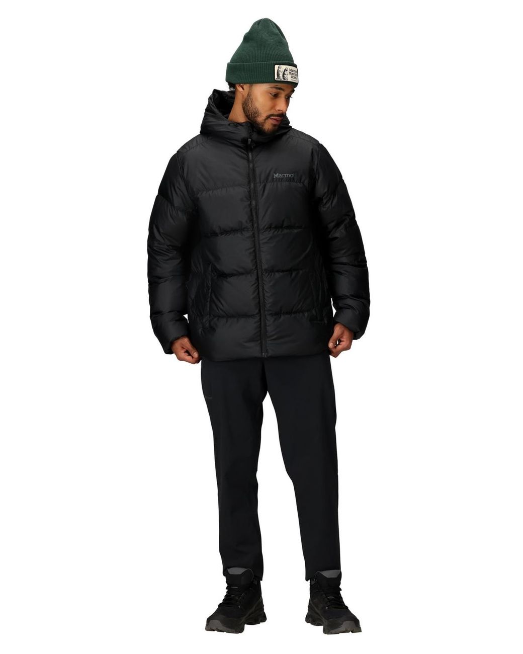 Marmot Black Guides Down Hooded Jacket for men