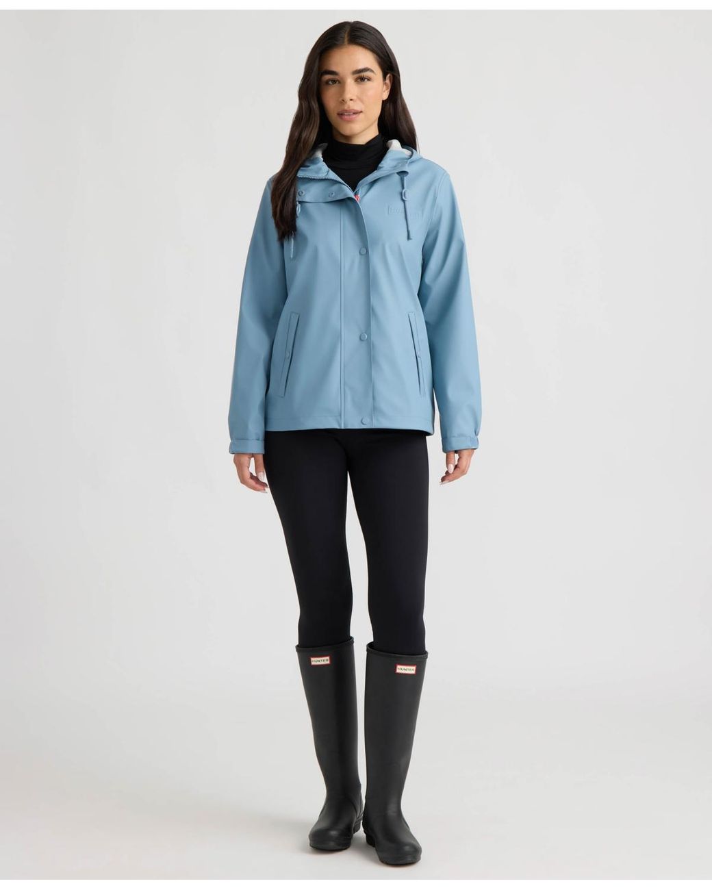 Hunter Blue Rubberized Rain Jacket