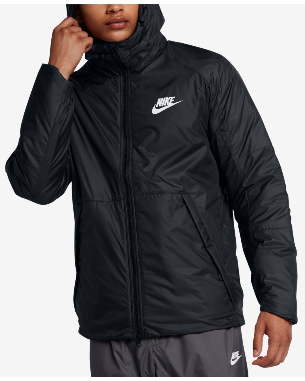 Nike Men's Sportswear Insulated Rain Jacket in Black for Men | Lyst
