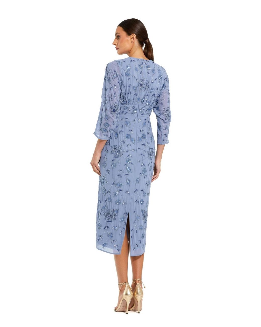 london times dresses Metallic Floral Print Cocktail Dress – New Yorker's Apparel Free Shipping! Scoop Women's Size:6-XS Classic Elegant Gowns