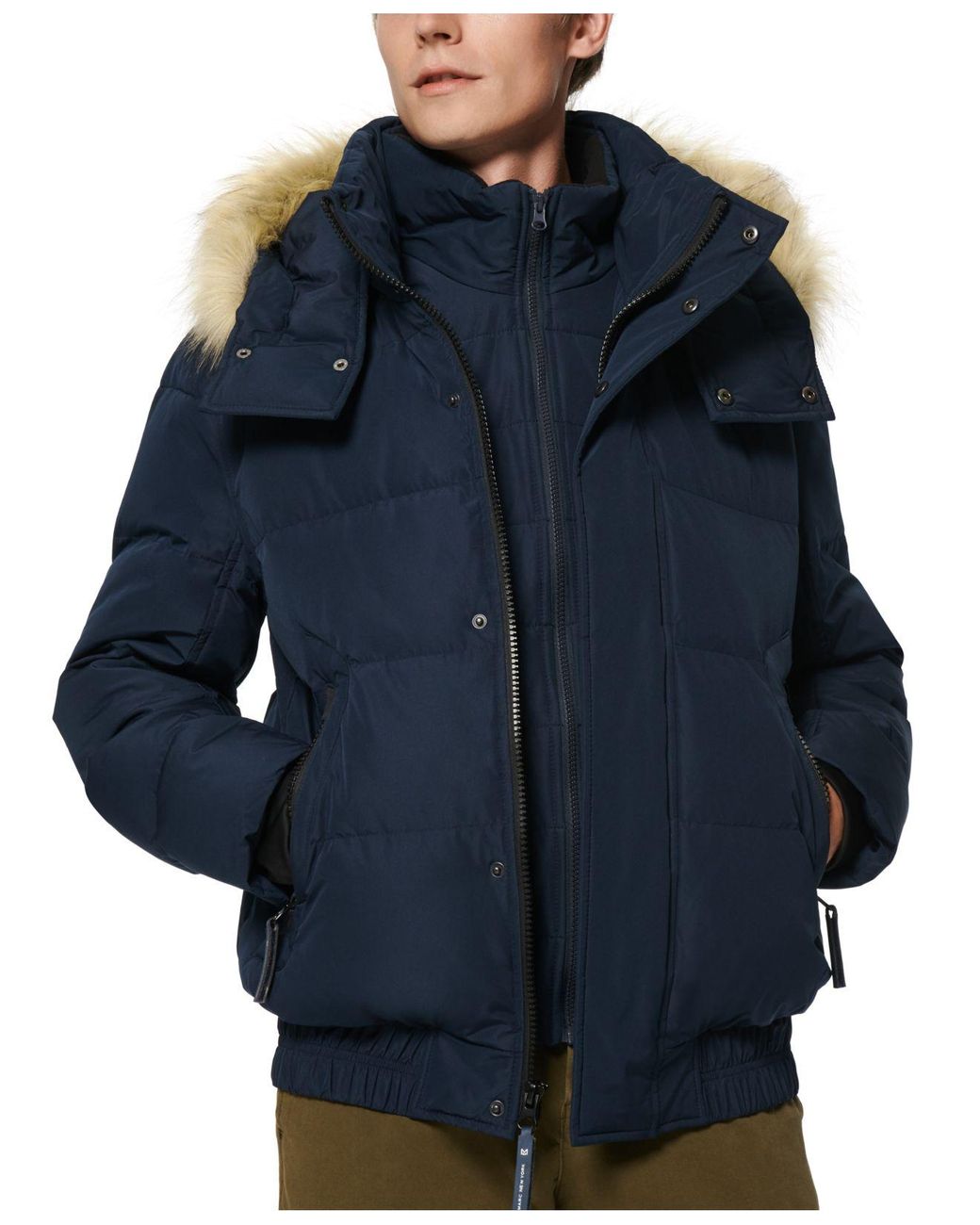 Marc New York Umbra Down Bomber Jacket in Navy (Blue) for Men Lyst