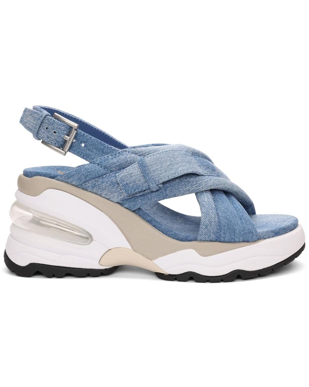 Ash Blue Delia Round Toe Wedge Sandals